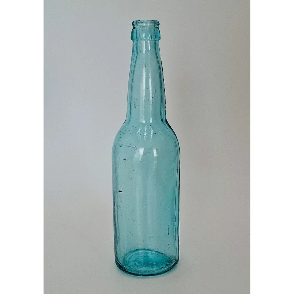 Antique AB Connected Aqua Beer Bottle Anheuser Busch Glass Co T50 9.5in